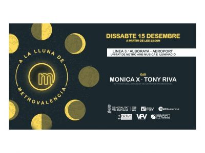 LA DJ INTERNACIONAL MÓNICA X Y TONY RIVA PONDRÁN MARCHA AL METRO NOCTURNO 