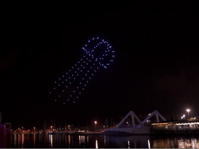 Así fue el espectáculo de drones en La Marina